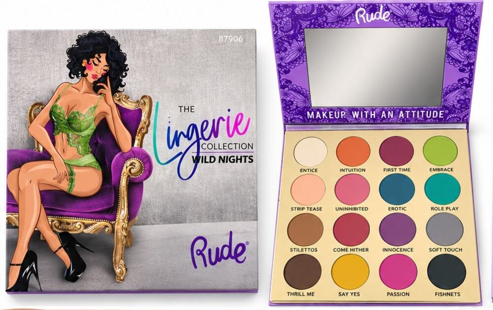 Rude Cosmetics Wild Nights 16 Matte Eyeshadow Palette – Lingerie Collection